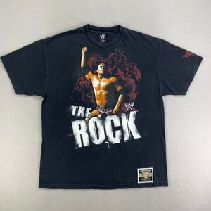 WWE The Rock Championship Shirt Mens XL 2007 Wrestling Graphic Tee Fifth Sun Y2K